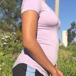 Lavender T Shirt With Cool Neckline Detailing Purple Photo 2