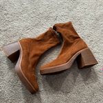 Lulus  Hughez Brown Faux Suede Platform Mid Calf Boot Women’s Size 8 Chunky Heel Photo 1