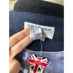 NWT Helene Berman Anthropologie Navy Black Wool Blend Peacoat Blue Size 6 Photo 9