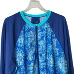 NWT swimsuits for all zip up swimsuit long sleeves top Blue Size 28 Photo 2