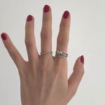 Heart Ring, Silver Heart Ring, S925 Heart Ring, Stacking Ring Photo 1