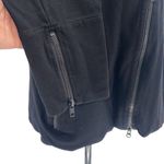 Eileen Fisher  Womens Asymmetrical Zip Jersey Knit Biker‎ Moto Jacket Black Large Photo 4