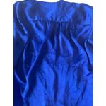 Kenneth Cole  NY Blue Satin Blouse Women’s Small Button Front Long Sleeve Shirt Photo 5