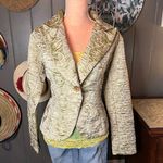 New Direction Vintage  Floral Cream Wavy Lines Blazer Medium Photo 2