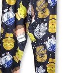 Star Wars 𝅺 mighty fine black printed graphic Yoda legging size L /large Photo 0