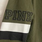 PINK - Victoria's Secret Women’s Pink Victoria Secret Long Sleeve Green Hood Zip Front Jacket Sz L NWOT Photo 3