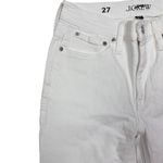 J.Crew NWT  Women's 9" Demi-Boot Crop Jeans White Size 27 Raw Hem Summer Preppy Photo 4