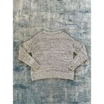 Talula Aritzia  Gray Cream Marled Knit Scoop Neck Sweater Large Photo 1