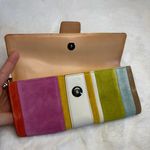 Coach y2k  Vintage 2003 SoHo Striped Suede & Leather Wristlet Wallet Photo 2
