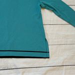 Misook Exclusively  size medium teal blue + black side split blouse Photo 5