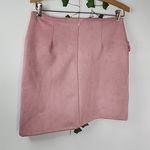 Rose Pink Faux Suede Lace Up Cargo Mini Skirt New Size undefined Photo 2