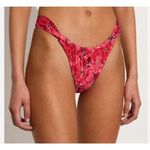 Faithfull the Brand Andez Bikini Bottoms Size Small El Limon Pink Floral Cheeky Photo 2