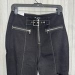 We Wore What NWT  Black Bowery Pant Rigid Denim Belted Contrast Stitch size 27 NEW Photo 3