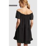 Superdry  Women's Black Vintage Ruffle Off Shoulder Casual Sundress, Size 10, EUC Photo 9