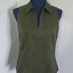 Geoffrey Beene Sport Linen Collared V Neck Sleeveless Top Photo 0