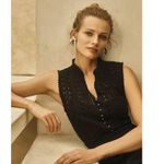 Anthropologie BLACK CROCHET LACE EVELYN MIDI DRESS BY MEADOW RUE Size 2 Photo 3