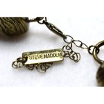 Steve Madden Vintage Boho Statement layered Blue Rhinestone Gold Tone Necklace Photo 3