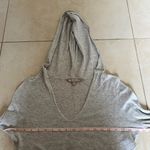 Athleta Heather Gray Long Sleeve Hooded Sweater with Thumb Hole Size XS Photo 12