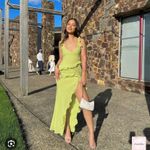 House Of CB HOUSE OF‎ CB 'Pixie' Lime Ruffle Maxi Dress NWOT size XS Photo 11