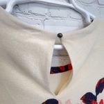 Maeve Anthropologie  Floral Long Sleeve Mini Dress Cream M Swing Bell Sleeve Photo 5