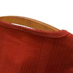 CHIC Burnt Orange Rust Long Sleeve Green Floral Geometric Embroidered Top No Tag Size M Photo 6