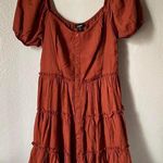 Trixxi Burnt Orange Peasant Dress Photo 2