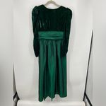 Bridesmaid‎ Green Velvet Dress Black Tie Formal Vintage Size 12 Photo 0