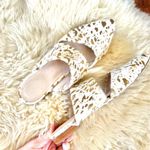 MATISSE berlin slides in gold spot mules calf hair slides White Size 7.5 Photo 4