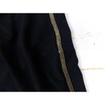 J.Jill Stretch Wide Leg Crop Pants Womens XL Black Pull on Rayon Knit Tan Stitch Photo 5