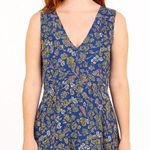 Blue and Yellow V Neck Sleeveless Sundress Size 10 Photo 0