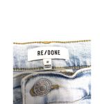 RE/DONE Jeans 32 Acid Wash 70s Stove Pipe Button Fly High Rise Raw Hem Trendy Photo 3