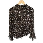 Trina Turk NEW NWT  Alora Leopard Tie-Neck Blouse Size Large Photo 7