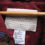 Vintage 80’s Casual Corner silk Puffer Jacket Red Size L Photo 7