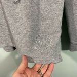 Michael Kors  Women's Grey Lightweight Rhinestone "MK" Hoodie Size XS Photo 2