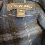 Alexander Jordan Blue & Gray Plaid Flannel Button Down Size Medium Photo 5