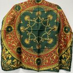 Echo Scarfs‎ Florentia Square Rolled Edge Green Yellow Gold Rd 25" Silk Photo 4