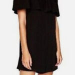 ZARA  Bardot‎ Off the Shoulder Ruffle Playsuit Romper in Black Size Small Photo 0