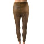 Free People  Never Let Go Brown Faux Suede Leather Skinny Leggings Pants Size 4 Photo 2