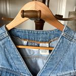 Vintage Bill Blass 90s Denim Cropped Vest Top Blue Size M Photo 2