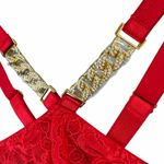 Victoria's Secret High Neck Halter Lace One Piece Bodysuit Teddy XL Red Sexy NEW Photo 4