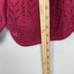 Vintage Ivy Club Womens Sweater Vest Sz M Pink Button Front Crochet Cottagecore Size M Photo 6