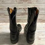 Justin Boots  J Diamond L3233 Black Leather Roper Western Boots Women's Size 6.5E Photo 10