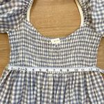 MABLE Gingham Smocked Dress sz Small Cottagecore Blue Photo 7
