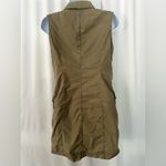 Michael Kors  Olive Green Utility Vest Dress with Zip Front (1070) Photo 2