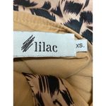 Lilac Brown Leopard Animal Print Collared Puff 3/4 Sleeve A Photo 3