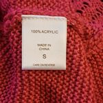 New York & Company Womens Pullover Tie‎ Sleeves Open Knit Sweater red Size S Photo 3