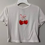 SheIn Cherry Heart Baby Crop Tee Photo 0