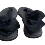 Sanuk Womens Yoga Sling Flip Flop Thong Black Sandals Size 7 Shimmer Comfortable Photo 3