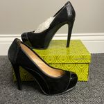Gianni Bini Womens Black Suede Cap Toe Stiletto Heels Platforms Size 6 Photo 0