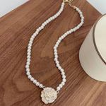 Elegant Camellia & White Faux‎ Pearl Necklace Female Clavicle Personality Luxury Photo 5